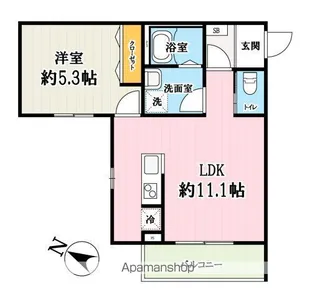 キャメル入間黒須A【2階】の間取り